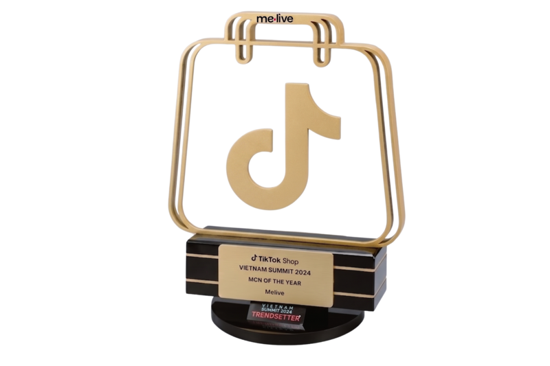 TikTok Shop Summit 2024 Agency of the Year trophy